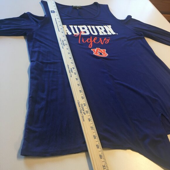 Auburn Tigers Gameday Top XL Purple Cold Shoulder Collegiate - Picture 4 of 4